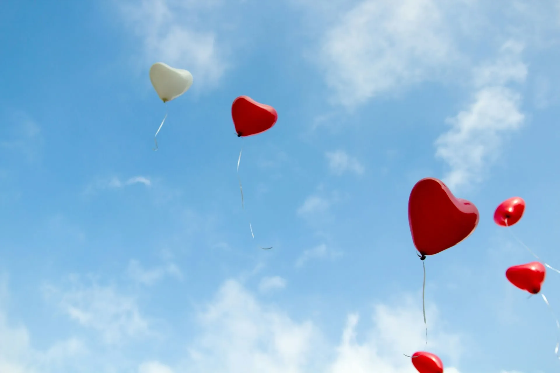 Luftballons in Herzform