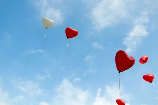 Luftballons in Herzform