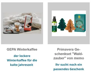 Produkte Wir kaufen anders Winterkaffee und Geschenkset