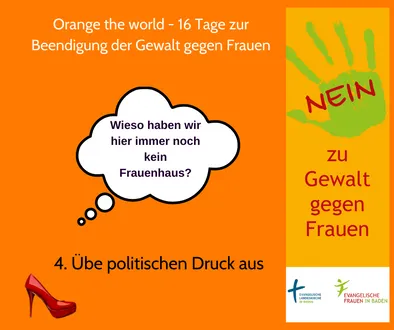 Bildmotiv der Social-Media-Kampagne "Nein zu Gewalt gegen Frauen"