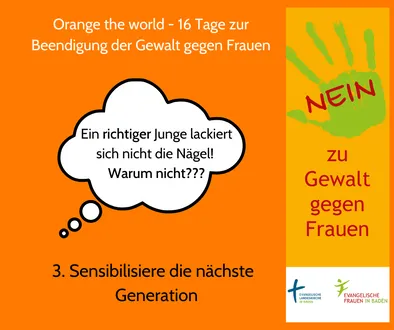 Bildmotiv der Social-Media-Kampagne "Nein zu Gewalt gegen Frauen"