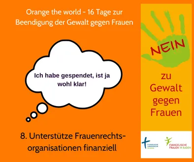 Bildmotiv der Social-Media-Kampagne "Nein zu Gewalt gegen Frauen"