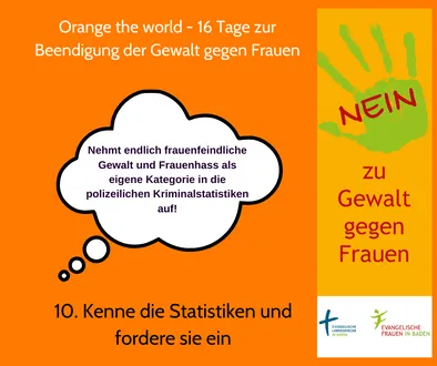 Bildmotiv der Social-Media-Kampagne "Nein zu Gewalt gegen Frauen"