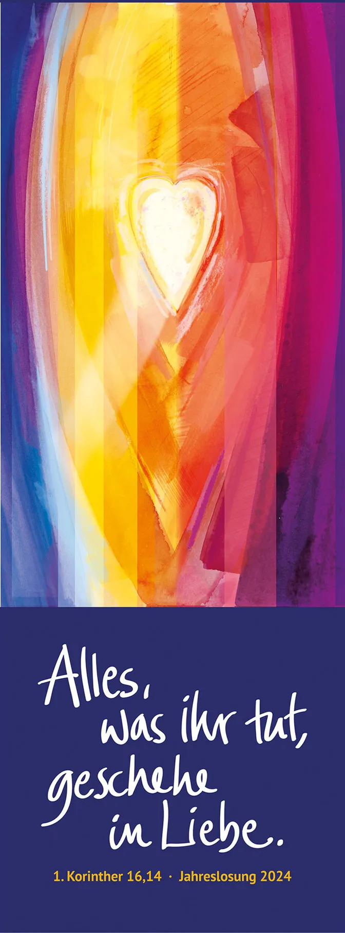 Quelle: Evangelische Kirchengemeinde Langensteinbach / Dorothee Krämer Jahreslosungsfahne Langensteinbach