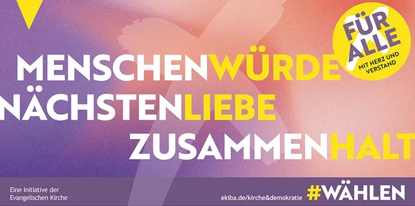 Websitebannermotiv Menschenwürde, Nächstenliebe, Zusammenhalt