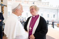 Heike Springhart trifft Papst Leo XIV.