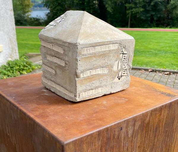 Mahnmalstein für Wangen, erstellt von der evangelischen Schule Gaienhofen