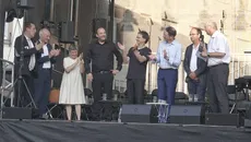 Orga-Team des Chorfests auf der großen Bühne