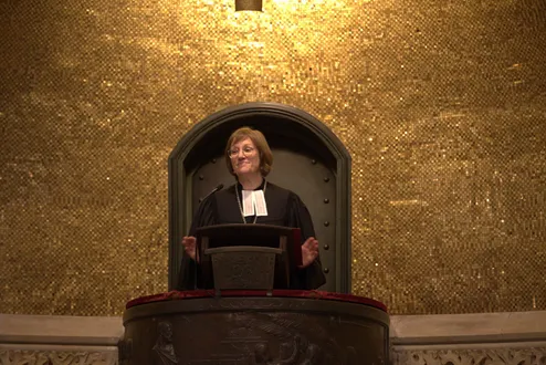 Oberkirchenrätin Silke Dangel predigt in ihrem Einführungsgottesdienst zu Johannes 14,6.
