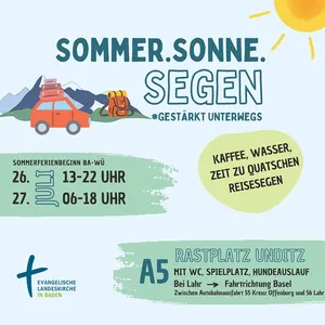 Flyer für Segen auf Autobahn