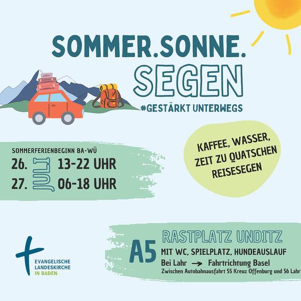 Flyer für Segen auf Autobahn