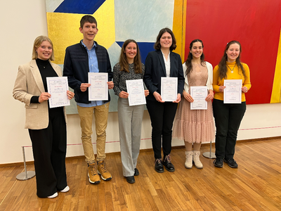 Preisträger:innen des Wettbewerbs "Christentum und Kultur" am 17.1.2024 im Haus der Katholischen Kirche in Stuttgart