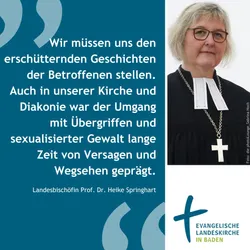Quelle: ekiba / Martina Bocher Zitat Landesbischöfin Heike Springhart zu Ergebnissen der Forum Studie