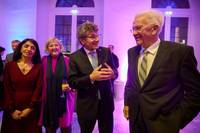 Landtagspräsidentin Muhterem Aras, Landesbischöfin Dr. Heike Springhart, Landesbischof Ernst-Wilhelm Gohl, Ministerpräsident Winfried Kretschmann