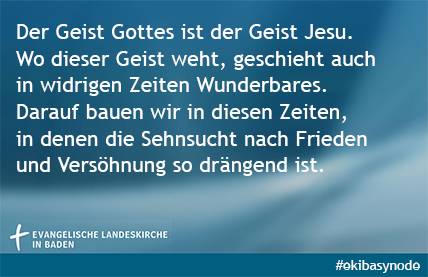 Visual Statement-Zitat aus Pfingstbotschaft 2022