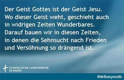 Visual Statement-Zitat aus Pfingstbotschaft 2022