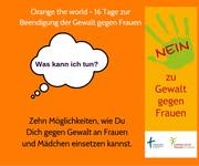 Nein zu Gewalt gegen Frauen