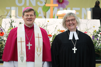 Erzbischof Stephan Burger und Landesbischöfin Heike Springhart
