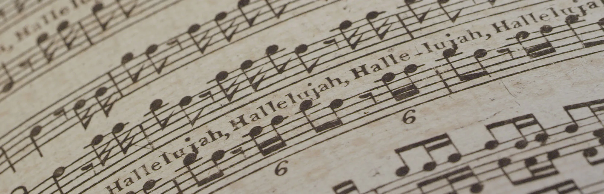 Notenausschnitt von Händels Hallelujah