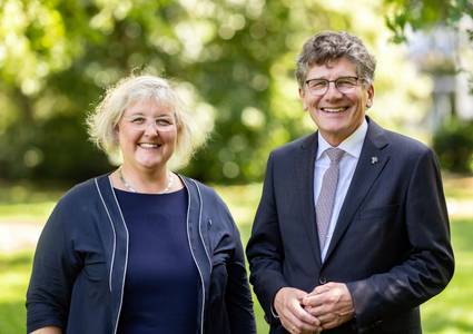 Landesbischöfin Heike Springhart (EKIBA) und Landesbischof Ernst-Wilhelm Gohl (ELKWü)