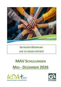 Quelle: KDA Baden / MAV viele ausgestreckte Arme, die Hände treffen sich in der Mitte