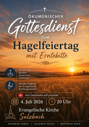 Flyer zum Gottesdienst zum Hagelfeiertag