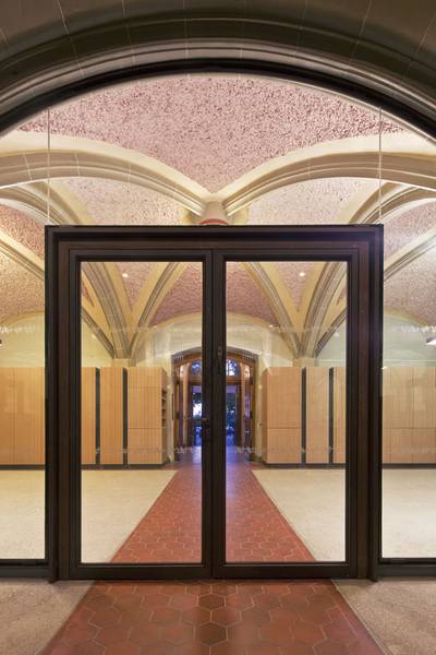 Glastür in der Diakoniekirche Mannheim