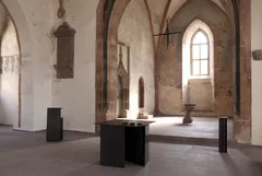 Blick durch den kirchenraum auf die neuen Prinzipalien der Stadtkirche st. Michael in Schopfenheim