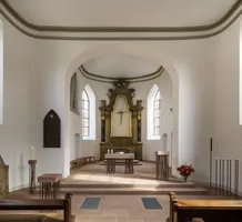 Blick durch den Kirchenraum auf die neuen Prinzipalien der kirche March-Hugstetten