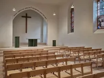 Die alte Dorfkirche in Laudenbach nach der Neugestaltung