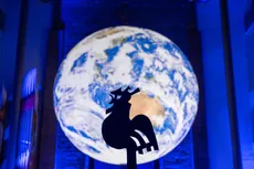 Gaia in Karlsruhe Jubiläum grüner Gockel