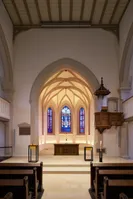 Blick in die Kirche Linkenheim auf die neuen Prinzipalien