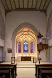Blick in die Kirche Linkenheim auf die neuen Prinzipalien