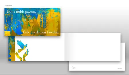 Motiv der Friedenskarte anlässlich des Ukraine-Krieges