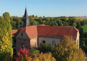 Blick aufs Kloster Lobenfeld