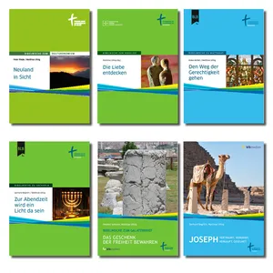 mehrere Cover der Arbeitshilfen zur Bibelwoche