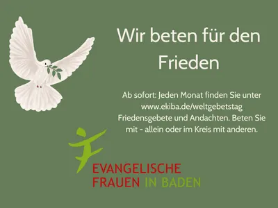 Friedenstaube text beten für den Frieden