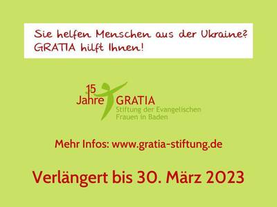 Text: Sie helfen Menschen in der Ukraine? Gratia hilft Ihnen