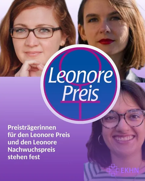 Drei Frauenköpfe vor lila Hintergrund