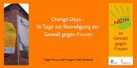 Foto Flagge Nein zu Gewalt gegen Frauen