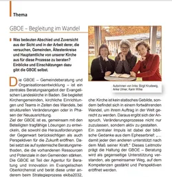 Quelle: Badische Pfarrvereinsblätter Ausschnitt aus dem Artikel zur GBOE im Pfarrvereinsblatt