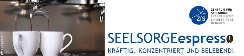 Quelle: (c)pixabay-akunnen Bildcollage aus Espressomaschnie mit 2 Tassen und Logo des ZfS