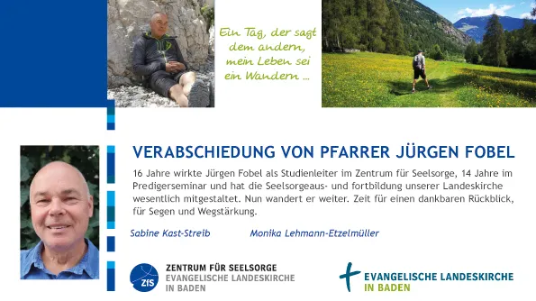 Einladungskarte zum Abschied von Jürgen Fobel