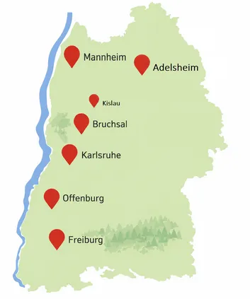 Landkarte Baden