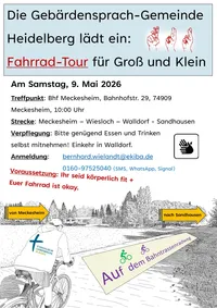 Fahhrad-Tour in Gebärdensprache (DGS)