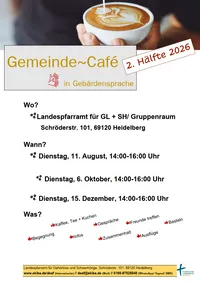 Plakat Gemeinde-Cafe´-Termine 2026
