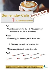 Plakat Gemeinde-Cafe´-Termine 2026