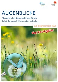 Titelbild vom Gemeindebrief der Gebärdensprachgemeinden in Baden