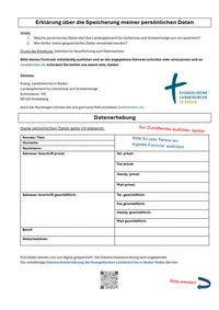Formular für die Erhebung persönlicher Daten_Datenschutz
