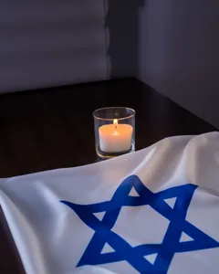 Davidstern und Kerze